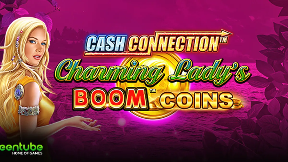 Cash Connection Charming Lady's Boom Coins slot machine interface